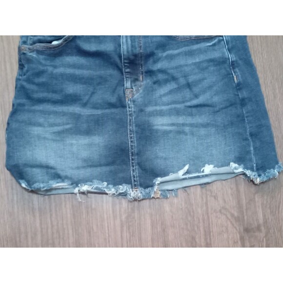 American Eagle Next Level stretch Mini Skirt Womens Size 4 Raw Hem High Rise - Picture 4 of 8